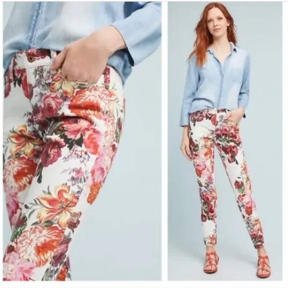 Anthropologie Pilcro Flower Jeans, size 26 - Picture 6 of 6